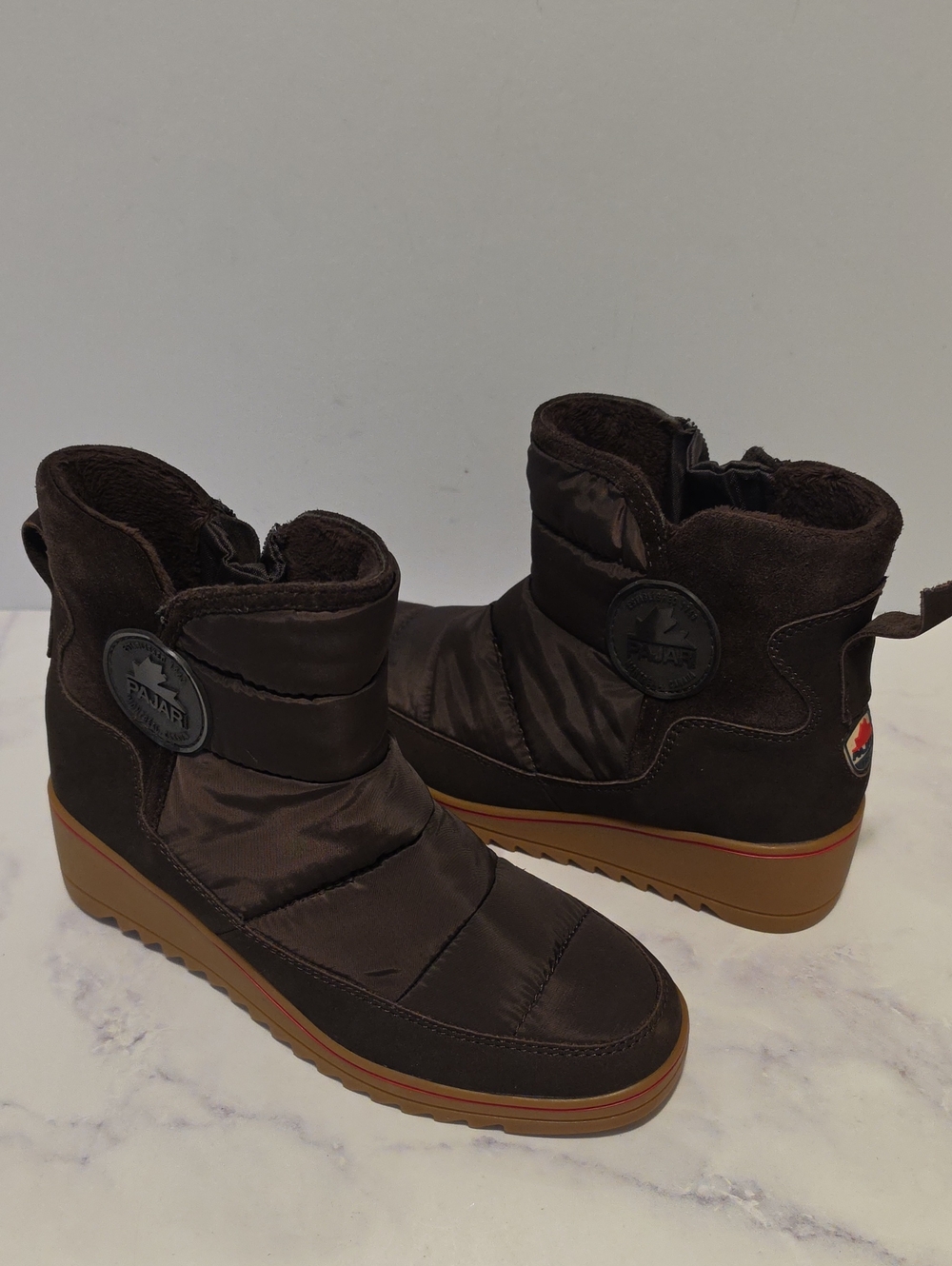 Pajar Women's Brown Wedge Boots Brand New No Tag